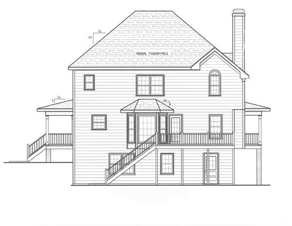 Rear Elevation image of ABERDEEN-A House Plan